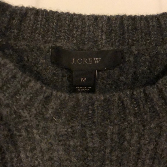 J. Crew Dark Grey 100% wool crew neck sweater - Picture 5 of 6